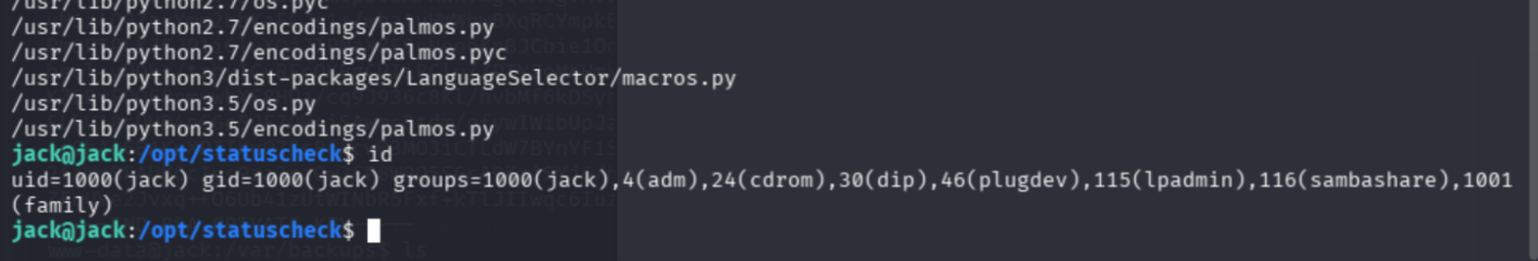 Reverse shell payload appended to os.py